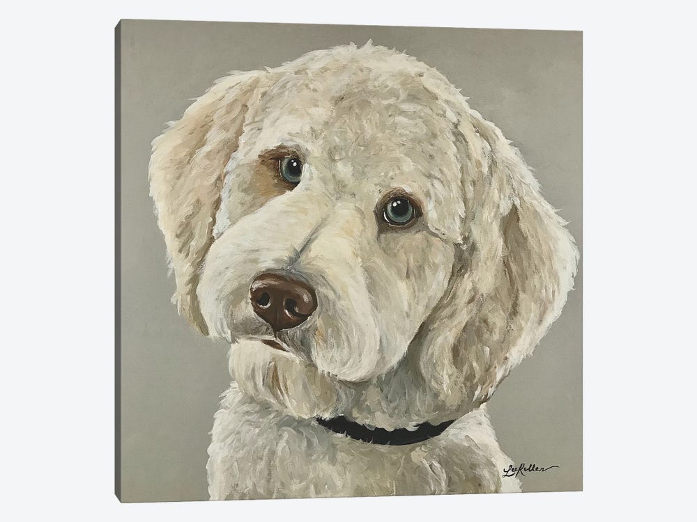 Goldendoodle With Blue Eyes by Hippie Hound Studios 1-piece Canvas Artwork