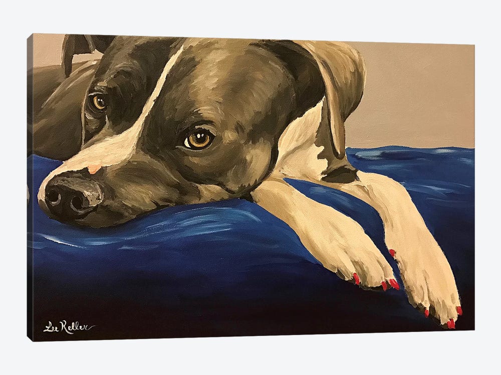 Pit Bull Nails by Hippie Hound Studios 1-piece Canvas Wall Art