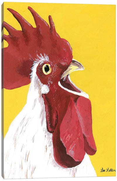 Rooster Ralph Canvas Art Print - Hippie Hound Studios