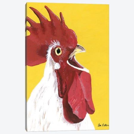 Rooster Ralph Canvas Print #HHS468} by Hippie Hound Studios Canvas Art
