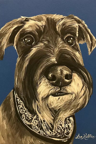 Schnauzers: Schnauzer In Black And White by Hippie Hound Studios