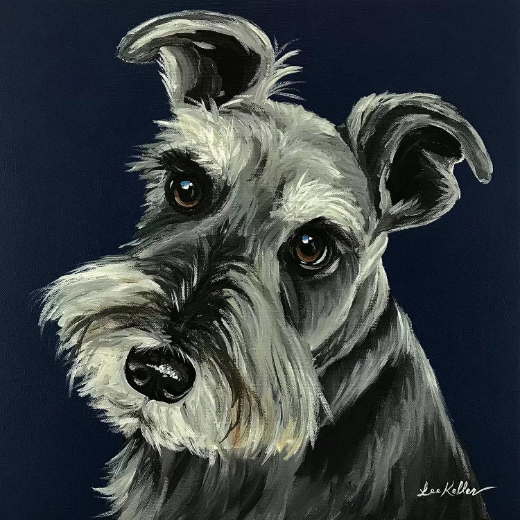 Schnauzer Navy by Hippie Hound Studios wall art