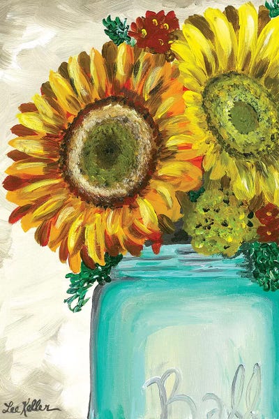 Sunflowers: Sunflower 'Flowers From The Farm' by Hippie Hound Studios