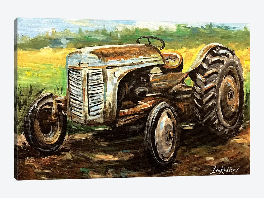 Vintage Tractor by Hippie Hound Studios 1-piece Canvas Print