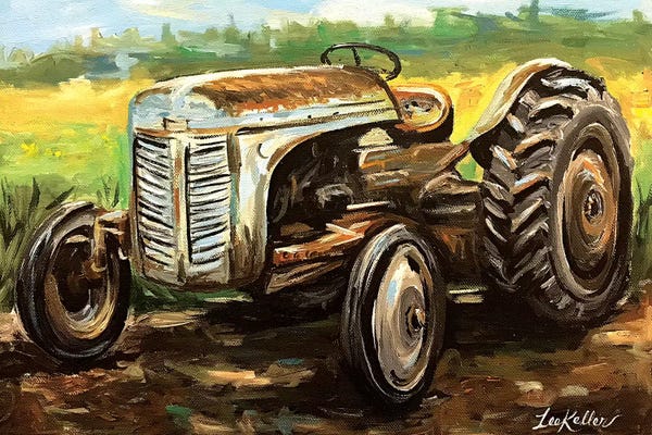 Tractors: Vintage Tractor by Hippie Hound Studios
