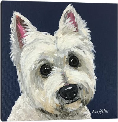 West Highland White Terrier I Canvas Art Print - Hippie Hound Studios