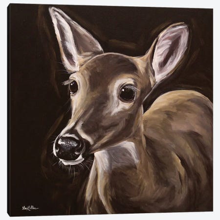 Nightfall, Whitetail Deer Painting Canvas Print #HHS497} by Hippie Hound Studios Canvas Art
