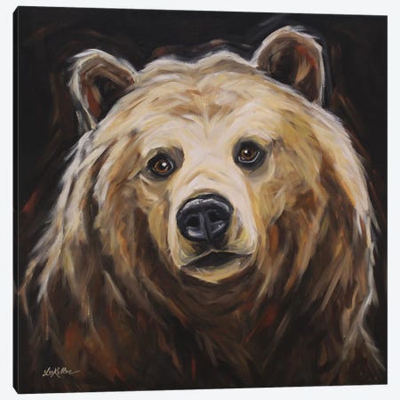Honey The Grizzly Bear Canvas Print #HHS498} by Hippie Hound Studios Canvas Print