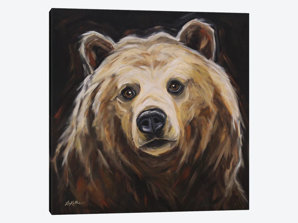 Honey The Grizzly Bear by Hippie Hound Studios 1-piece Canvas Art Print