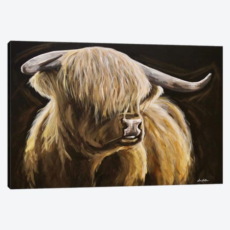 Clyde The Highland Cow Canvas Print #HHS499} by Hippie Hound Studios Canvas Art Print
