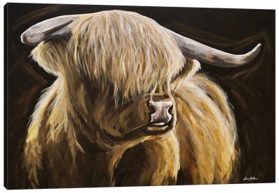 Clyde The Highland Cow Canvas Art Print - Highland Cow Art