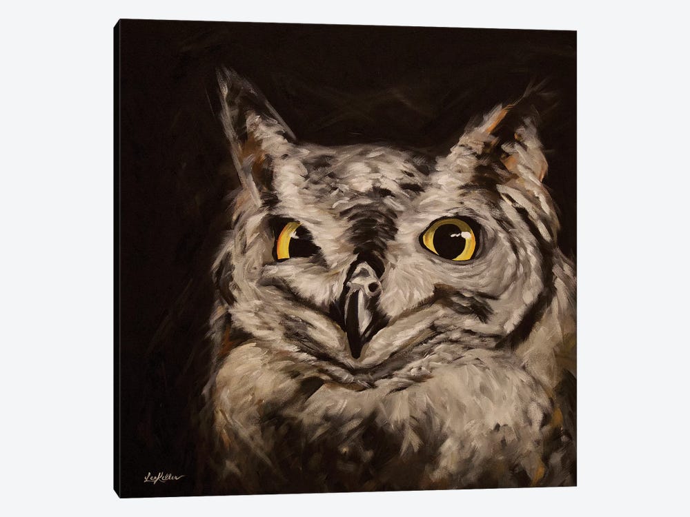 Midnight, Owl Art by Hippie Hound Studios 1-piece Canvas Art Print