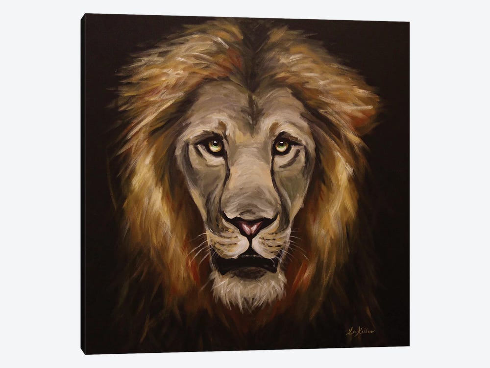 Trust Me Lion Painting by Hippie Hound Studios 1-piece Canvas Art