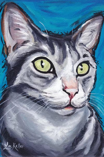 Shank The Tabby Cat by Hippie Hound Studios art print