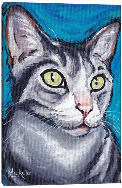Shank The Tabby Cat Canvas Art Print - Tabby Cat Art