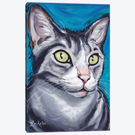 Shank The Tabby Cat Canvas Print #HHS516} by Hippie Hound Studios Canvas Art Print