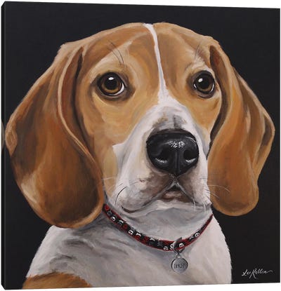 Indy The Beagle Canvas Art Print - Beagle Art