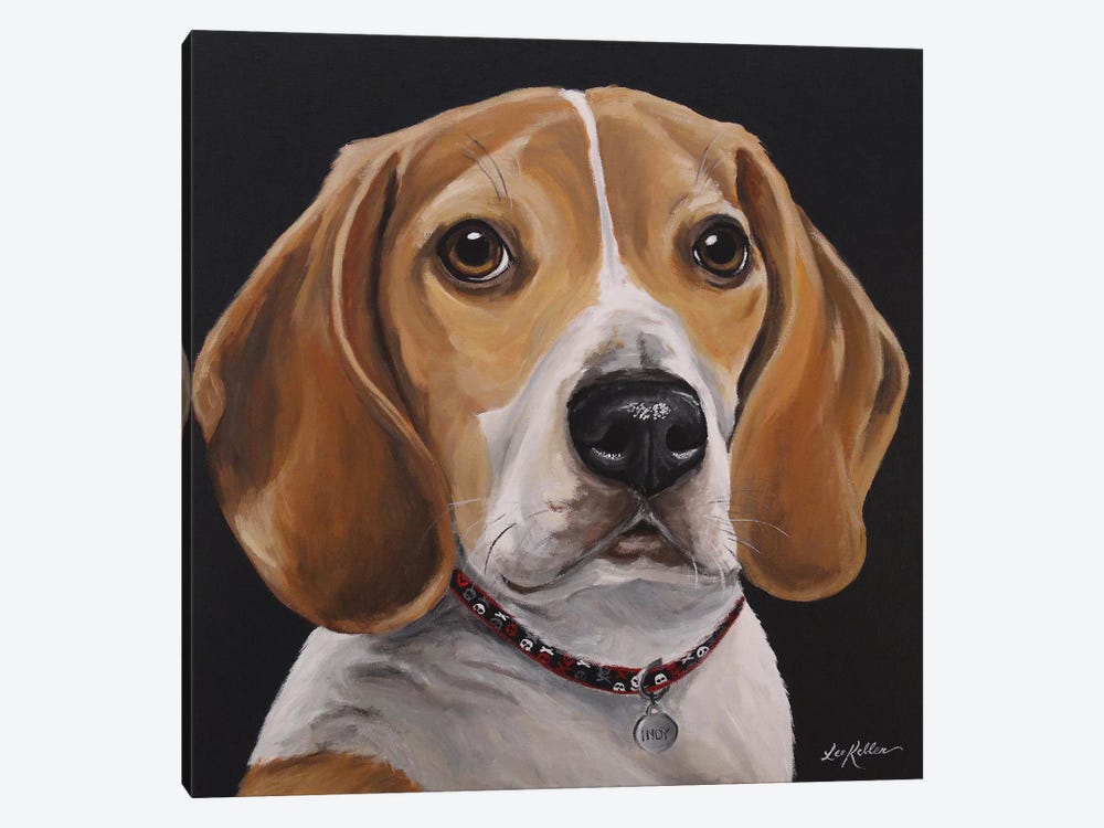 Indy The Beagle by Hippie Hound Studios 1-piece Canvas Art Print