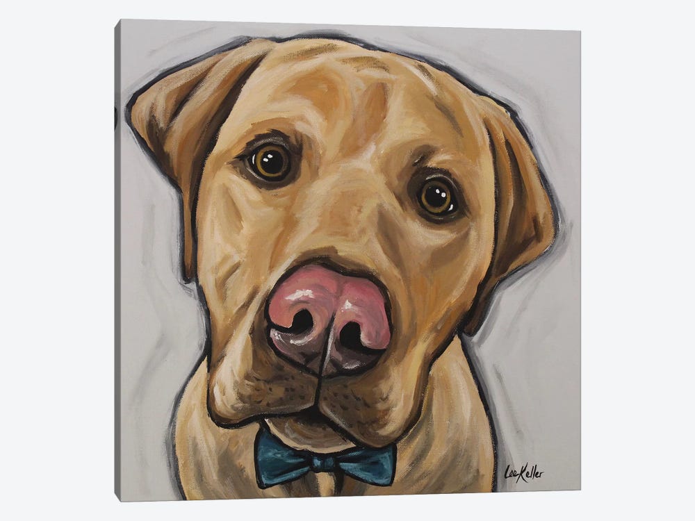 Leroy The Lab With Bowtie by Hippie Hound Studios 1-piece Canvas Wall Art