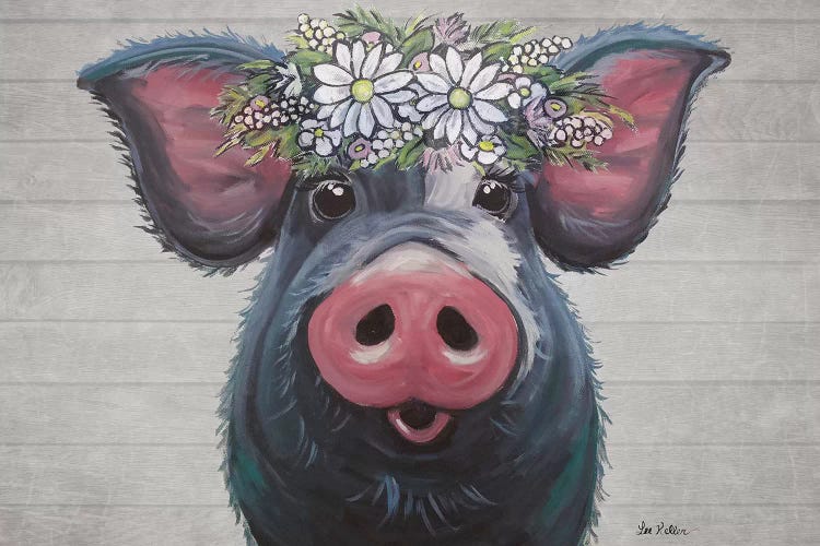 Lulu The Pig With Daisies Farmhouse Style