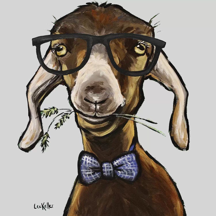 Billy The Kid, Goat With Glasses by Hippie Hound Studios wall art