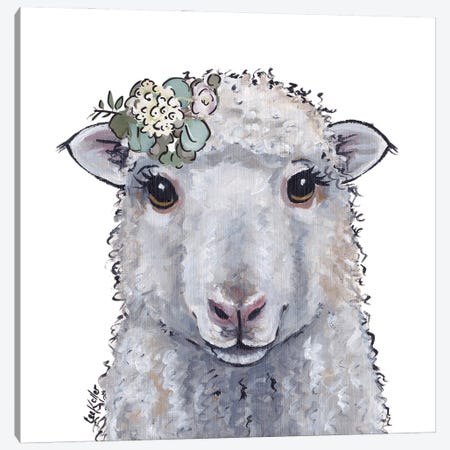Farmhouse Sheep Stella Canvas Print #HHS557} by Hippie Hound Studios Art Print