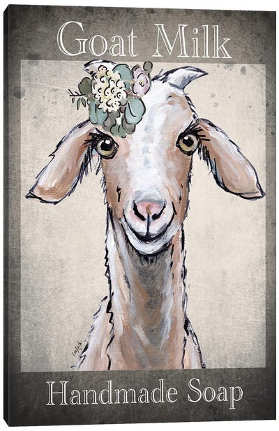 Goat Milk Sign, Goat Farmhouse Art, 'Shyla' Goat Sign Canvas Art Print - Goat Art