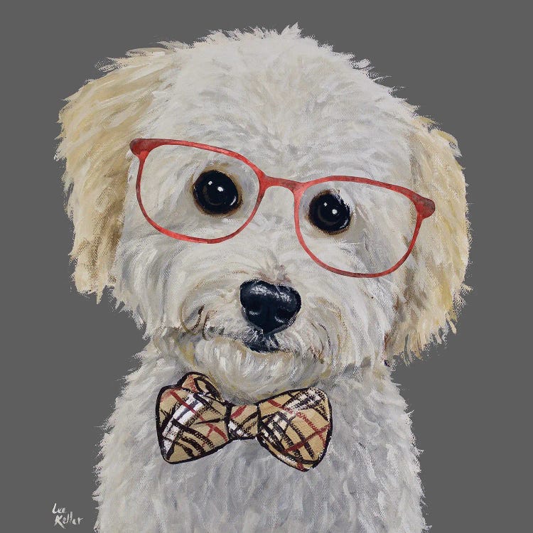 Business Doodle Man, Mini Golden Doodle by Hippie Hound Studios wall art
