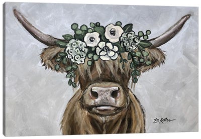 Penny The Highland Cow Canvas Art Print - Hippie Hound Studios