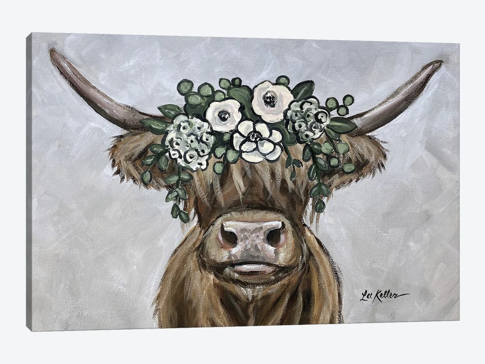 Penny The Highland Cow by Hippie Hound Studios 1-piece Canvas Art Print