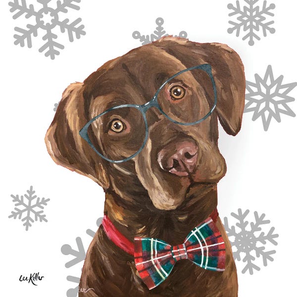 Hippie Hound Studios: Christmas Chocolate Lab by Hippie Hound Studios