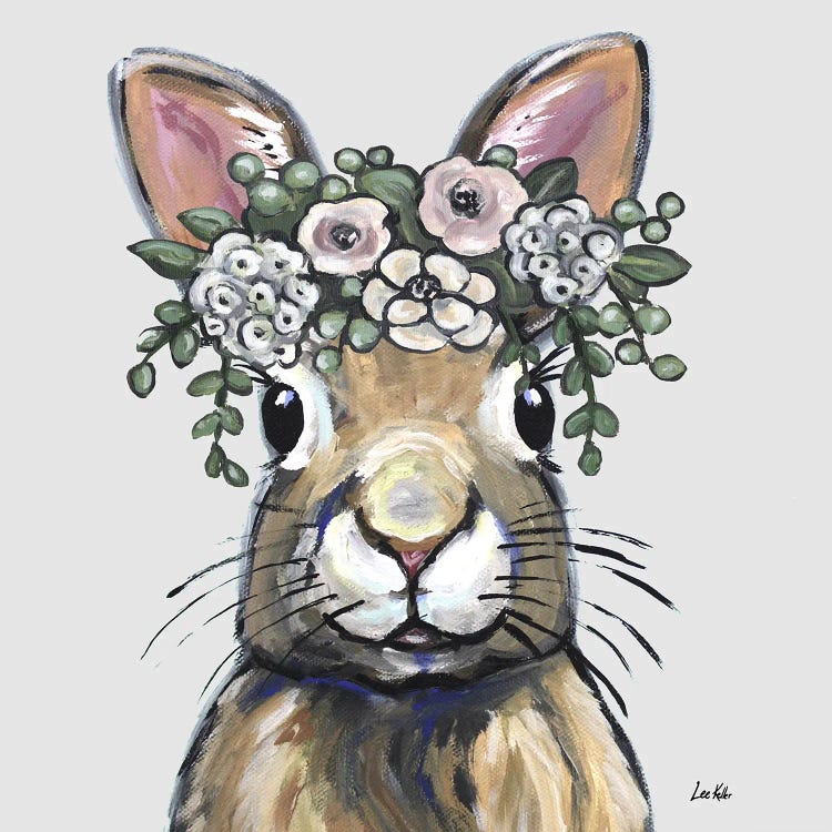 Boho Rabbit With Flower Crown