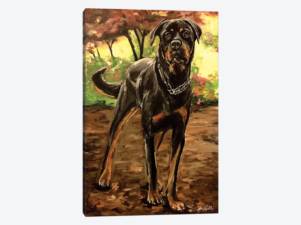 Rottweiler by Hippie Hound Studios 1-piece Canvas Art Print