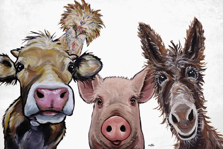 Funny Farm Animals by Hippie Hound Studios wall art