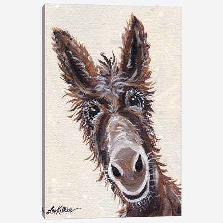 Rufus The Donkey On Cream Canvas Print #HHS67} by Hippie Hound Studios Canvas Print