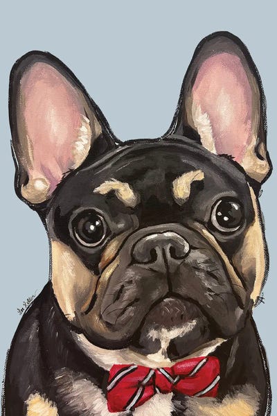 Hippie Hound Studios: Frenchie, French Bulldog "Rip" With Bowtie by Hippie Hound Studios