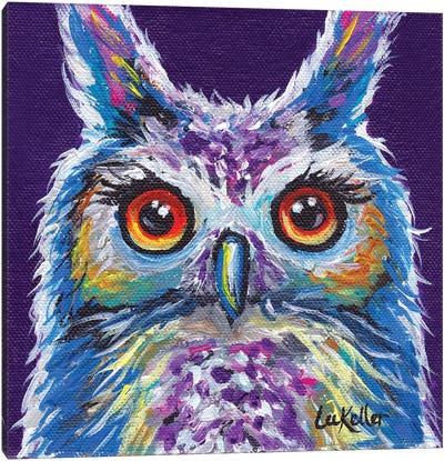Sasha The Owl Canvas Art Print - Hippie Hound Studios
