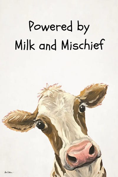 Fine Art Print: Powered By Milk And Mischief by Hippie Hound Studios