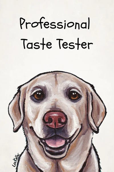 Fine Art Print: Professional Taste Tester, Yellow Lab by Hippie Hound Studios
