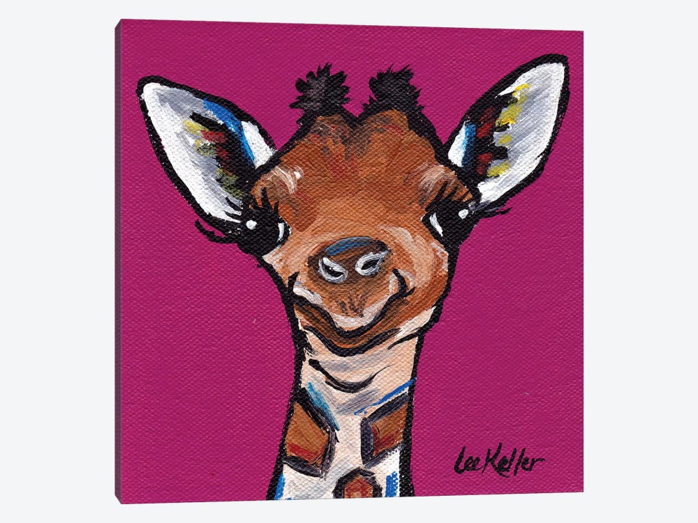 Tiny The Giraffe by Hippie Hound Studios 1-piece Canvas Art