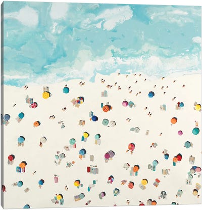 Beach Days Canvas Art Print - Sandy Beach Art
