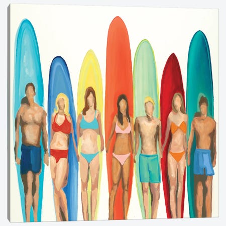 Surfers Canvas Print #HIB103} by Randy Hibberd Canvas Print