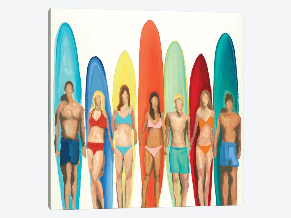 Surfers by Randy Hibberd 1-piece Canvas Artwork