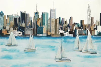 Boat City by Randy Hibberd framed canvas print