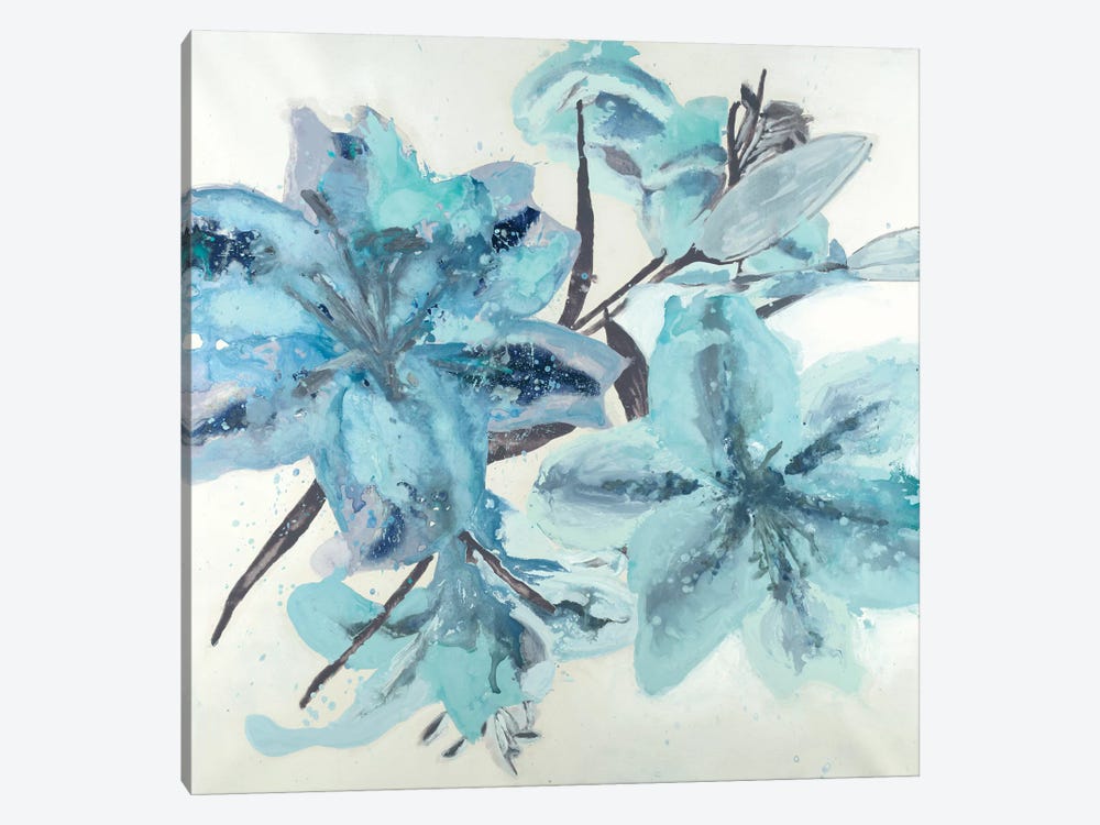 Blue Floral by Randy Hibberd 1-piece Canvas Art Print