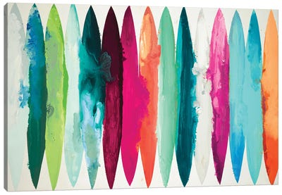 Even Flow V1 Canvas Art Print - Large Colorful Accents