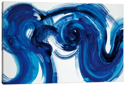Flourish Canvas Art Print - Pantone 2020 Classic Blue