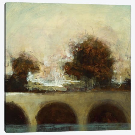 Foggy Bridge I Canvas Print #HIB28} by Randy Hibberd Canvas Art