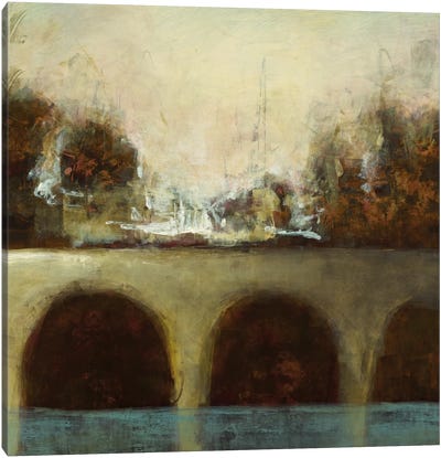 Foggy Bridge II Canvas Art Print - Randy Hibberd