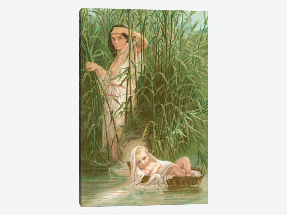 Miriam And Moses by Hippolyte Delaroche 1-piece Canvas Print